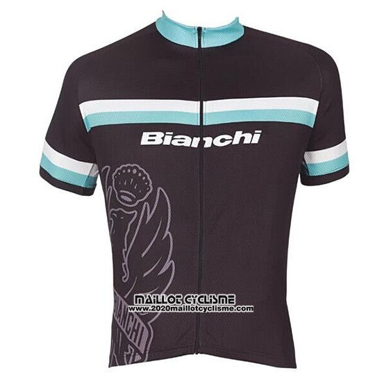 2017 Maillot Ciclismo Bianchi Blanc et Bleu Clair Manches Courtes et Cuissard