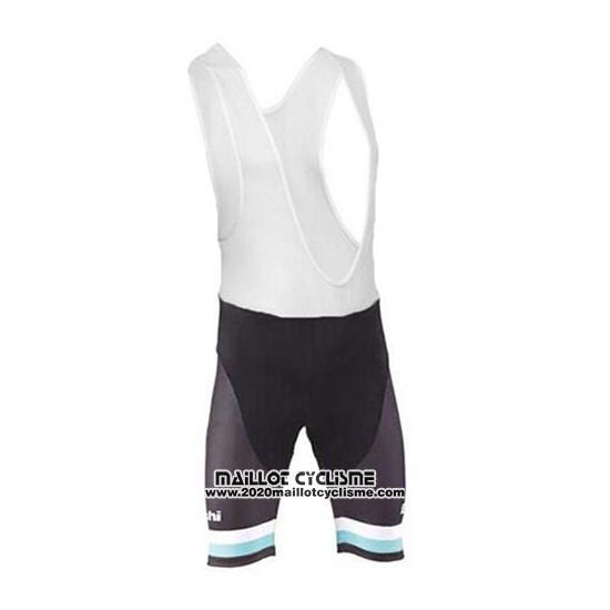 2017 Maillot Ciclismo Bianchi Blanc et Bleu Clair Manches Courtes et Cuissard