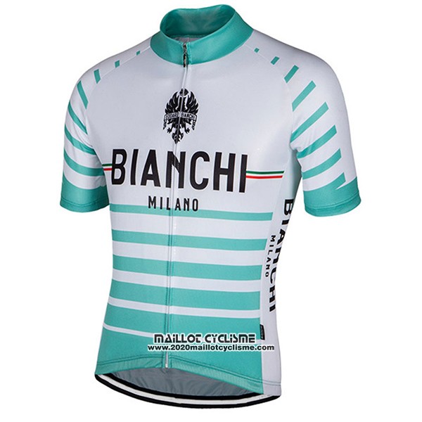 2017 Maillot Ciclismo Bianchi Milano Albatros Blanc Manches Courtes et Cuissard