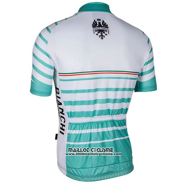 2017 Maillot Ciclismo Bianchi Milano Albatros Blanc Manches Courtes et Cuissard