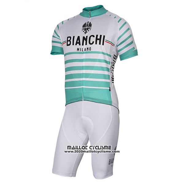 2017 Maillot Ciclismo Bianchi Milano Albatros Blanc Manches Courtes et Cuissard