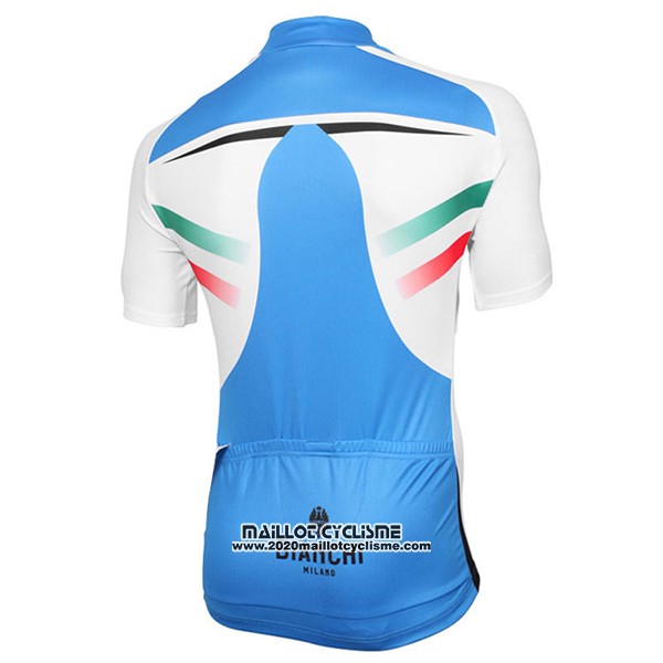2017 Maillot Ciclismo Bianchi Milano Azur et Blanc Manches Courtes et Cuissard
