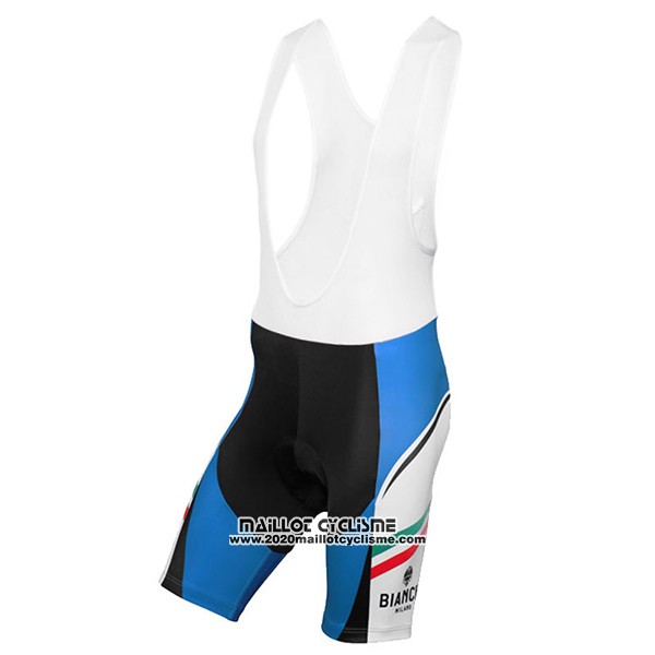 2017 Maillot Ciclismo Bianchi Milano Azur et Blanc Manches Courtes et Cuissard