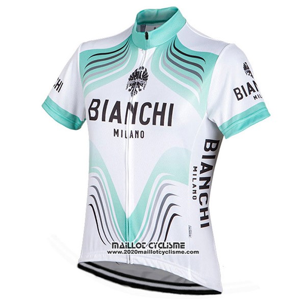 2017 Maillot Ciclismo Bianchi Milano Blanc Manches Courtes et Cuissard