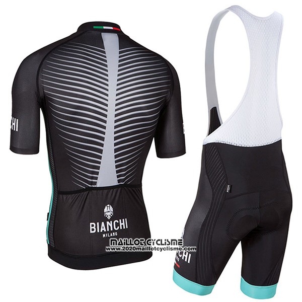 2017 Maillot Ciclismo Bianchi Milano Ceresole Noir Manches Courtes et Cuissard