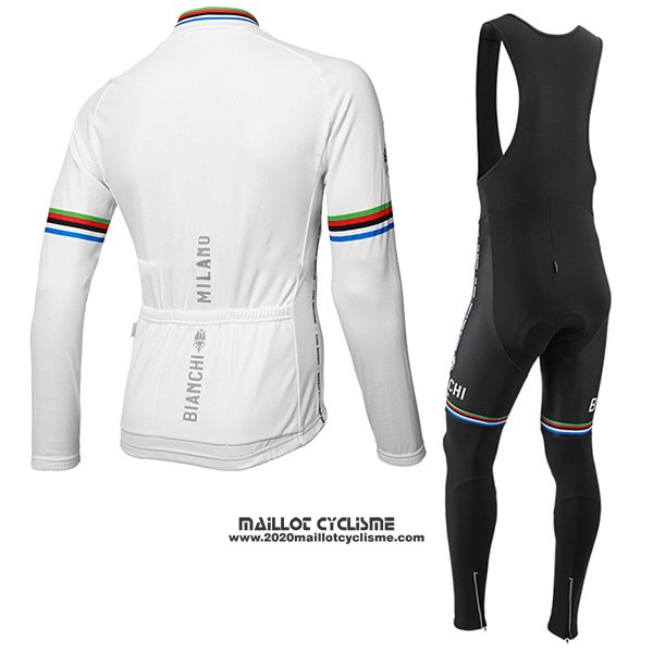 2017 Maillot Ciclismo Bianchi Milano Ml Blanc Manches Longues et Cuissard