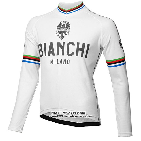 2017 Maillot Ciclismo Bianchi Milano Ml Blanc Manches Longues et Cuissard