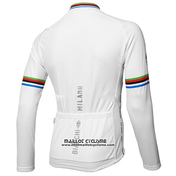 2017 Maillot Ciclismo Bianchi Milano Ml Blanc Manches Longues et Cuissard