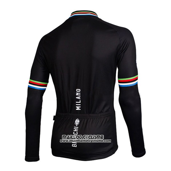 2017 Maillot Ciclismo Bianchi Milano Ml Noir Manches Longues et Cuissard