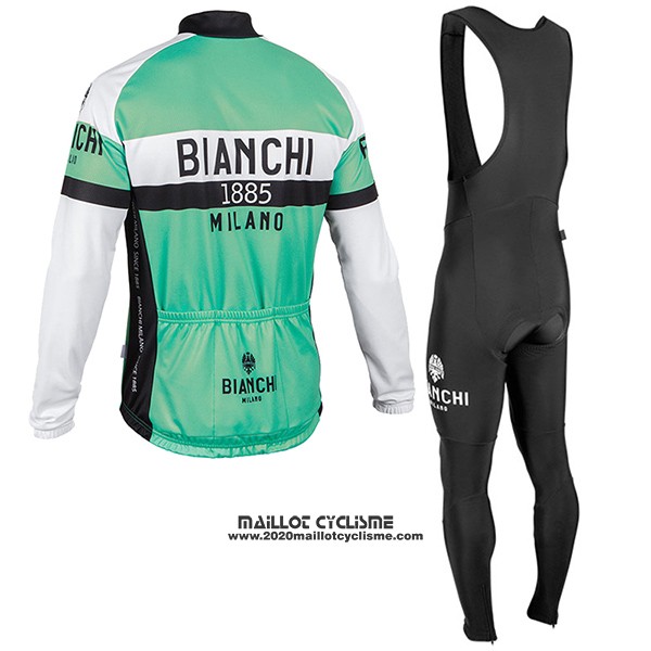 2017 Maillot Ciclismo Bianchi Milano Ml Vert Manches Longues et Cuissard