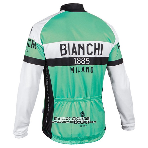 2017 Maillot Ciclismo Bianchi Milano Ml Vert Manches Longues et Cuissard