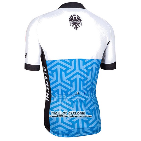 2017 Maillot Ciclismo Bianchi Milano Pontesei Bleu Manches Courtes et Cuissard