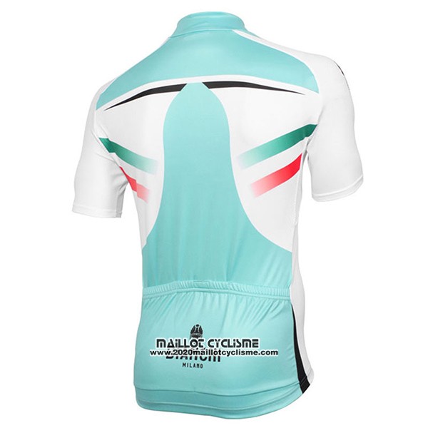 2017 Maillot Ciclismo Bianchi Milano Vert et Blanc Manches Courtes et Cuissard