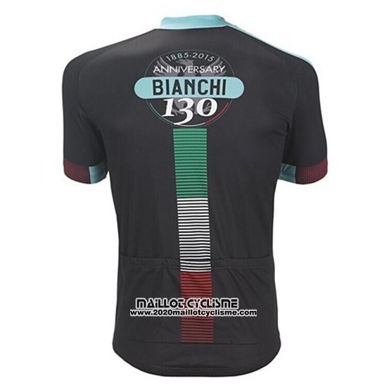 2017 Maillot Ciclismo Bianchi Noir Manches Courtes et Cuissard