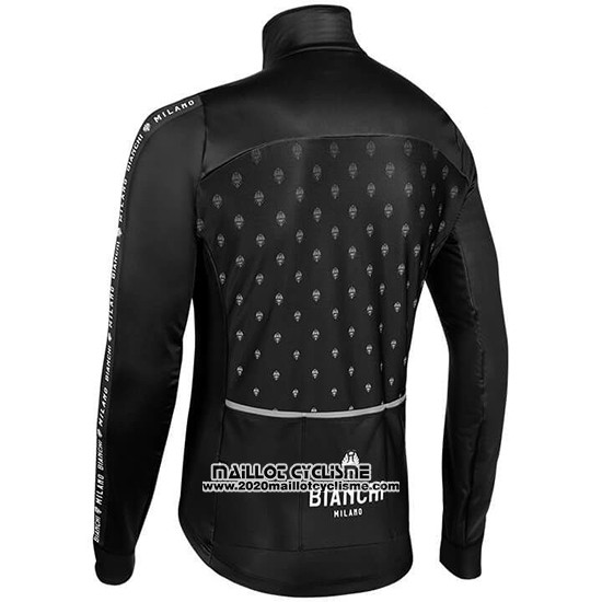 2019 Maillot Ciclismo Bianchi Milano FT Noir Blanc Manches Longues et Cuissard