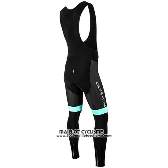 2019 Maillot Ciclismo Bianchi Milano PB Noir Rouge Manches Longues et Cuissard