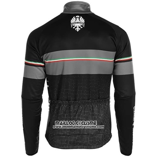 2019 Maillot Ciclismo Bianchi Milano XD Noir Gris Manches Longues et Cuissard
