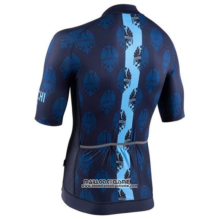2020 Maillot Ciclismo Bianchi Bleu Manches Courtes et Cuissard