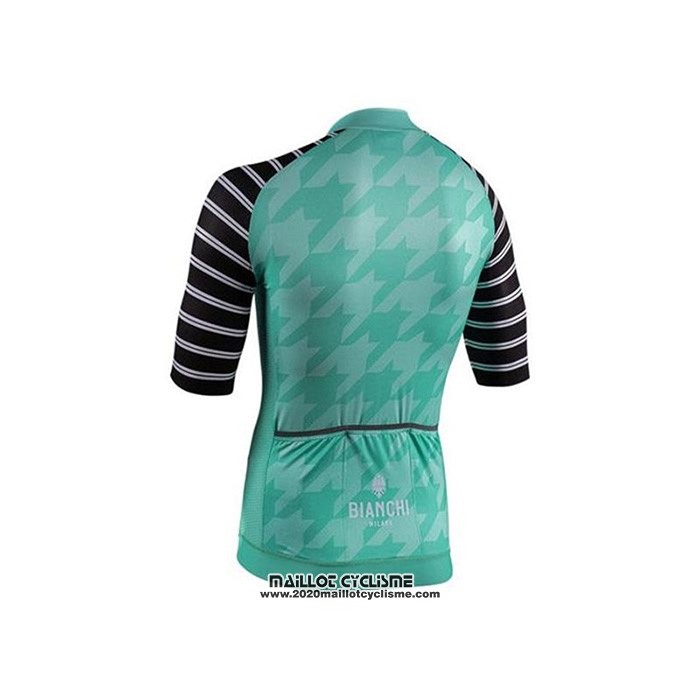 2020 Maillot Ciclismo Bianchi Bleu Noir Manches Courtes et Cuissard