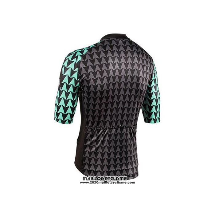 2020 Maillot Ciclismo Bianchi Noir Vert Manches Courtes et Cuissard
