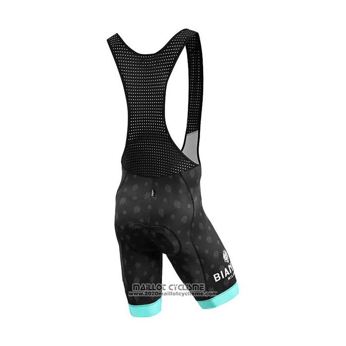 2021 Maillot Cyclisme Bianchi Noir Vert Manches Courtes et Cuissard