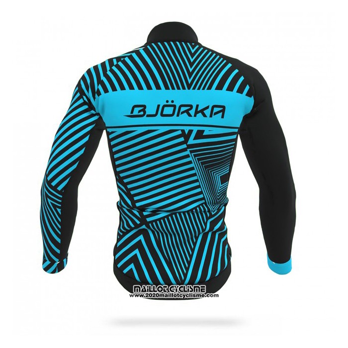 2021 Maillot Cyclisme Bjorka Bleu Manches Longues et Cuissard