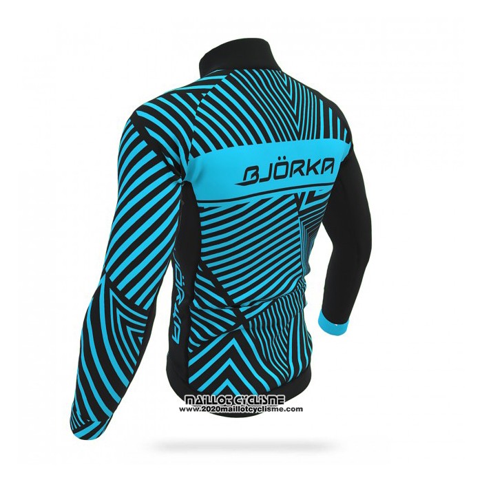 2021 Maillot Cyclisme Bjorka Bleu Manches Longues et Cuissard
