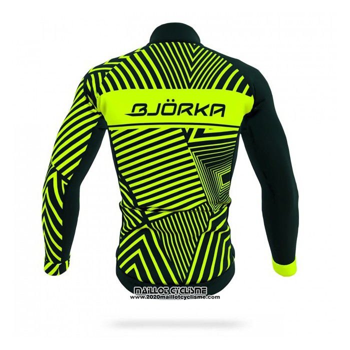 2021 Maillot Cyclisme Bjorka Jaune Manches Longues et Cuissard