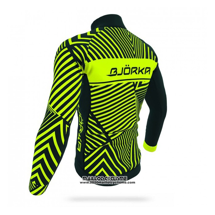 2021 Maillot Cyclisme Bjorka Jaune Manches Longues et Cuissard