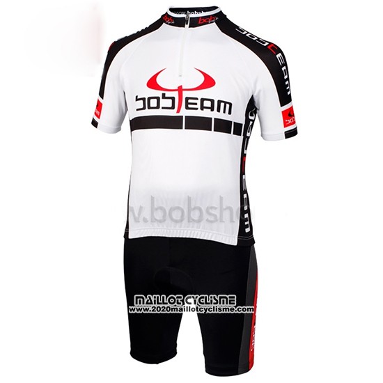 2015 Maillot Ciclismo Bobteam Blanc Manches Courtes et Cuissard