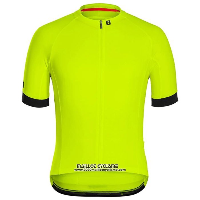 2020 Maillot Cyclisme Bontrage Jaune Manches Courtes et Cuissard