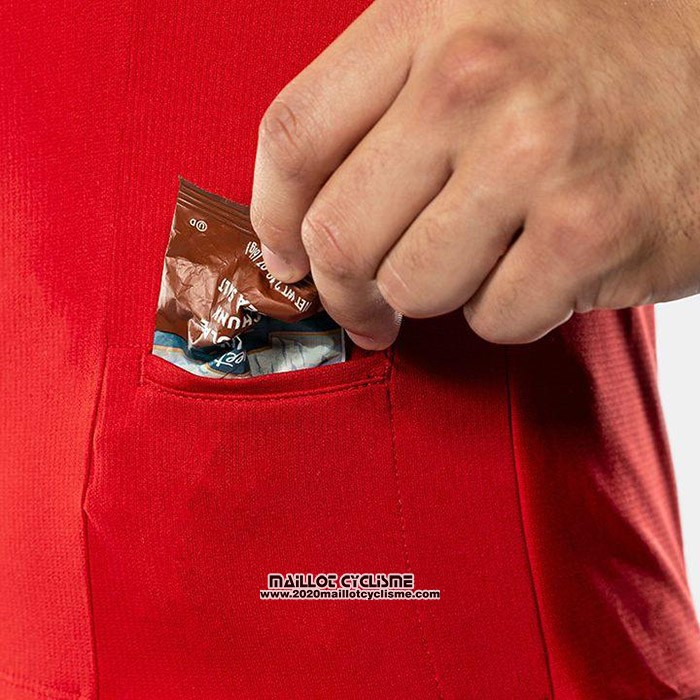 2020 Maillot Cyclisme Bontrage Rouge Manches Courtes et Cuissard