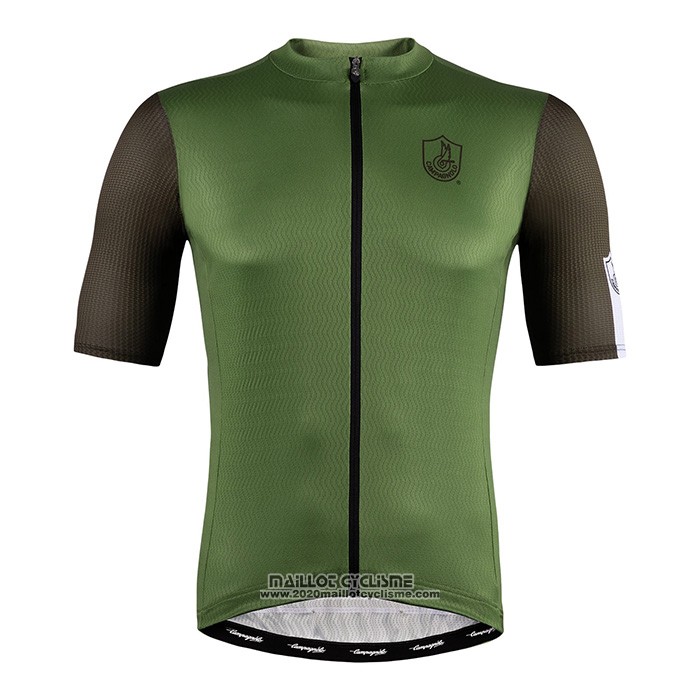2022 Maillot Cyclisme Campagnolo Vert Manches Courtes et Cuissard