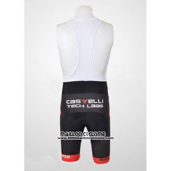 2010 Maillot Ciclismo Castelli Blanc et Rouge Manches Courtes et Cuissard
