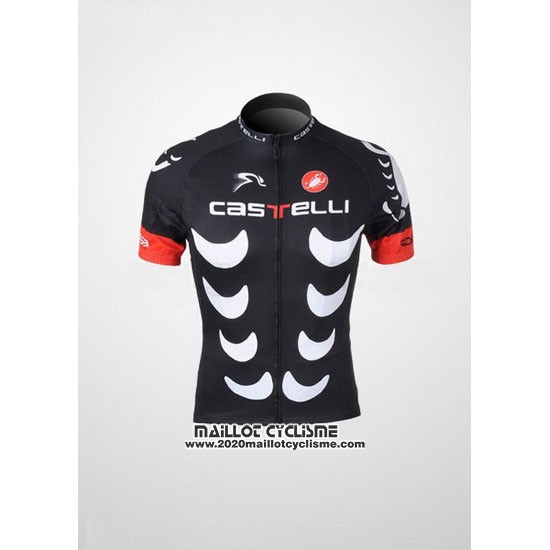 2010 Maillot Ciclismo Castelli Noir et Blanc Manches Courtes et Cuissard