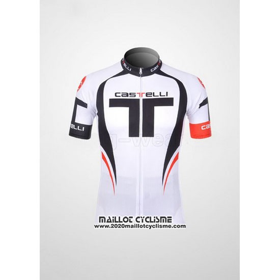2011 Maillot Ciclismo Castelli Blanc Manches Courtes et Cuissard