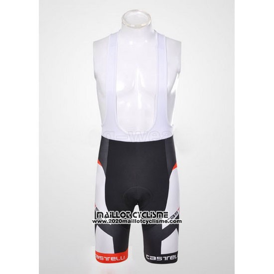 2011 Maillot Ciclismo Castelli Blanc Manches Courtes et Cuissard