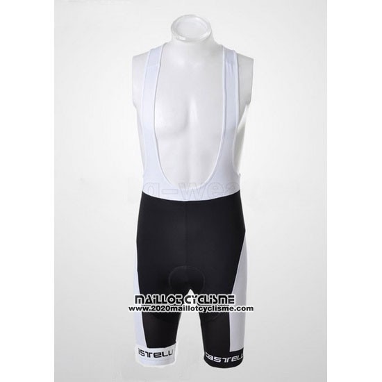 2011 Maillot Ciclismo Castelli Blanc et Gris Manches Courtes et Cuissard