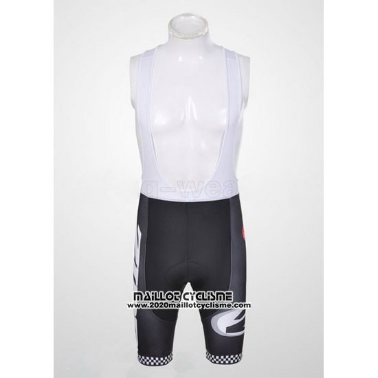 2011 Maillot Ciclismo Castelli Blanc et Noir Manches Courtes et Cuissard