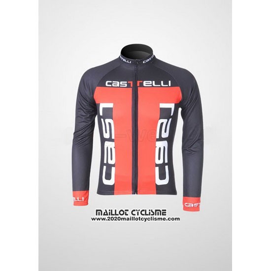 2011 Maillot Ciclismo Castelli Gris et Orange Manches Longues et Cuissard