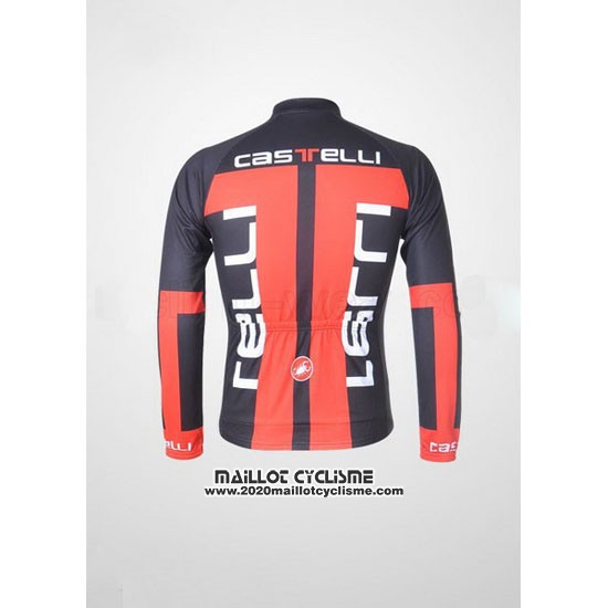 2011 Maillot Ciclismo Castelli Gris et Orange Manches Longues et Cuissard