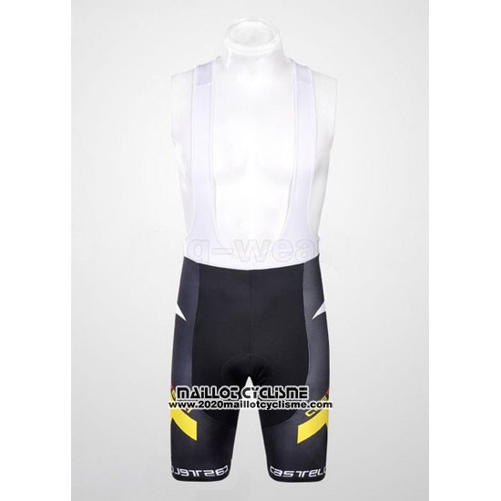 2011 Maillot Ciclismo Castelli Jaune et Noir Manches Courtes et Cuissard
