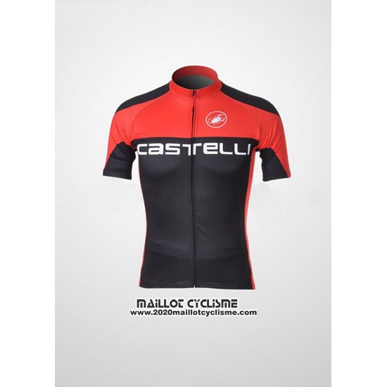 2011 Maillot Ciclismo Castelli Noir et Rouge Manches Courtes et Cuissard