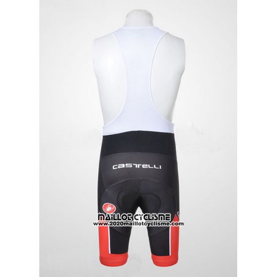2011 Maillot Ciclismo Castelli Noir et Rouge Manches Courtes et Cuissard