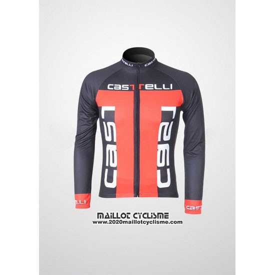 2011 Maillot Ciclismo Castelli Orange et Noir Manches Longues et Cuissard