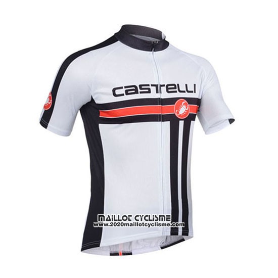 2013 Maillot Ciclismo Castelli Blanc Manches Courtes et Cuissard