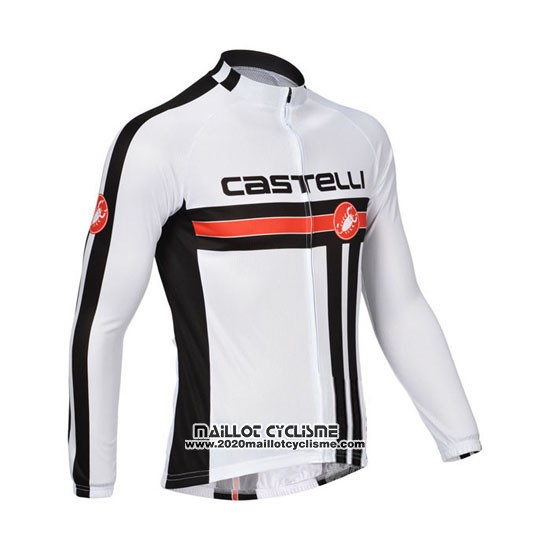 2013 Maillot Ciclismo Castelli Blanc Manches Longues et Cuissard