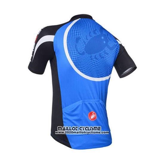 2013 Maillot Ciclismo Castelli Noir et Bleu Manches Courtes et Cuissard