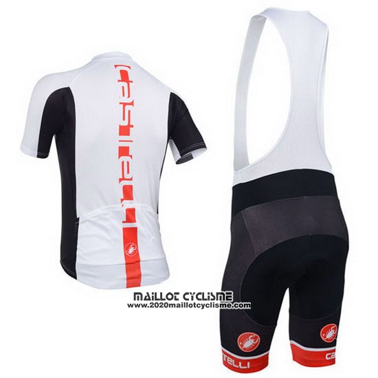 2013 Maillot Ciclismo Castelli Orange et Blanc Manches Courtes et Cuissard