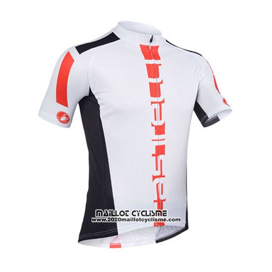2013 Maillot Ciclismo Castelli Orange et Blanc Manches Courtes et Cuissard